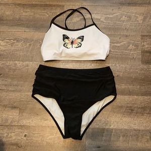 Women’s butterfly two-piece swim suit